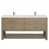 Lucian 72" Double (Vanity Only Pricing) in Pebble Oak